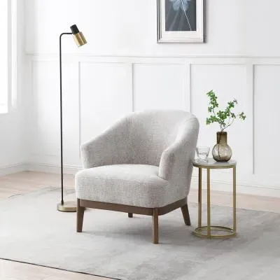 Ella Leto Woven Chenille Tub Chair - Natural image