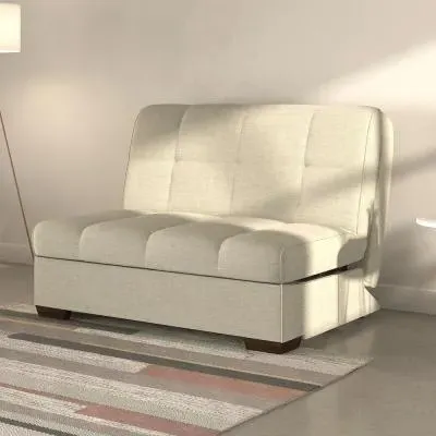 Harper 2-Seater Pull Out Sofa Bed - Cream, Fabric image