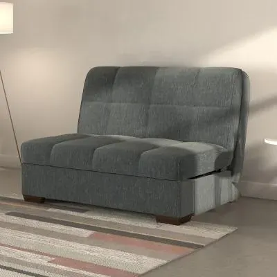 Harper 2-Seater Pull Out Sofa Bed - Grey, Fabric