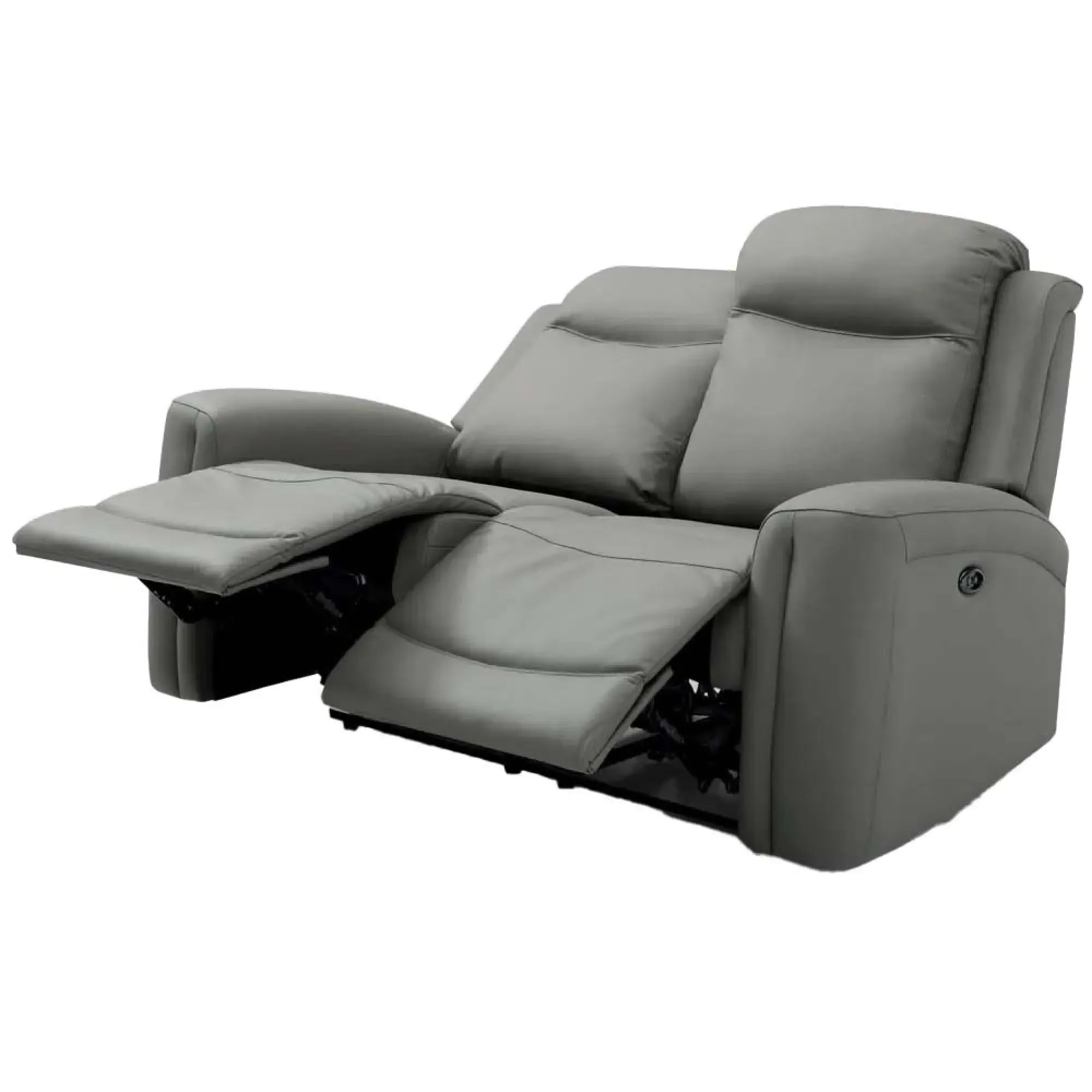 Henley 2-Seater Electric Recliner Sofa - Grey, Leather