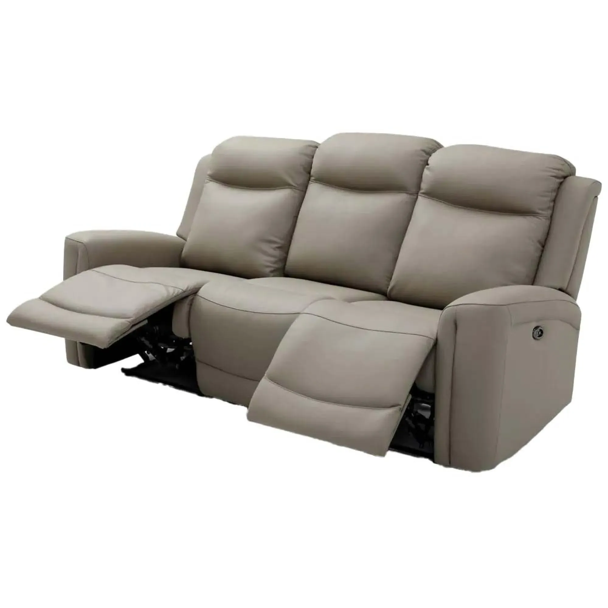 Henley 3-Seater Electric Recliner Sofa - Taupe, Leather