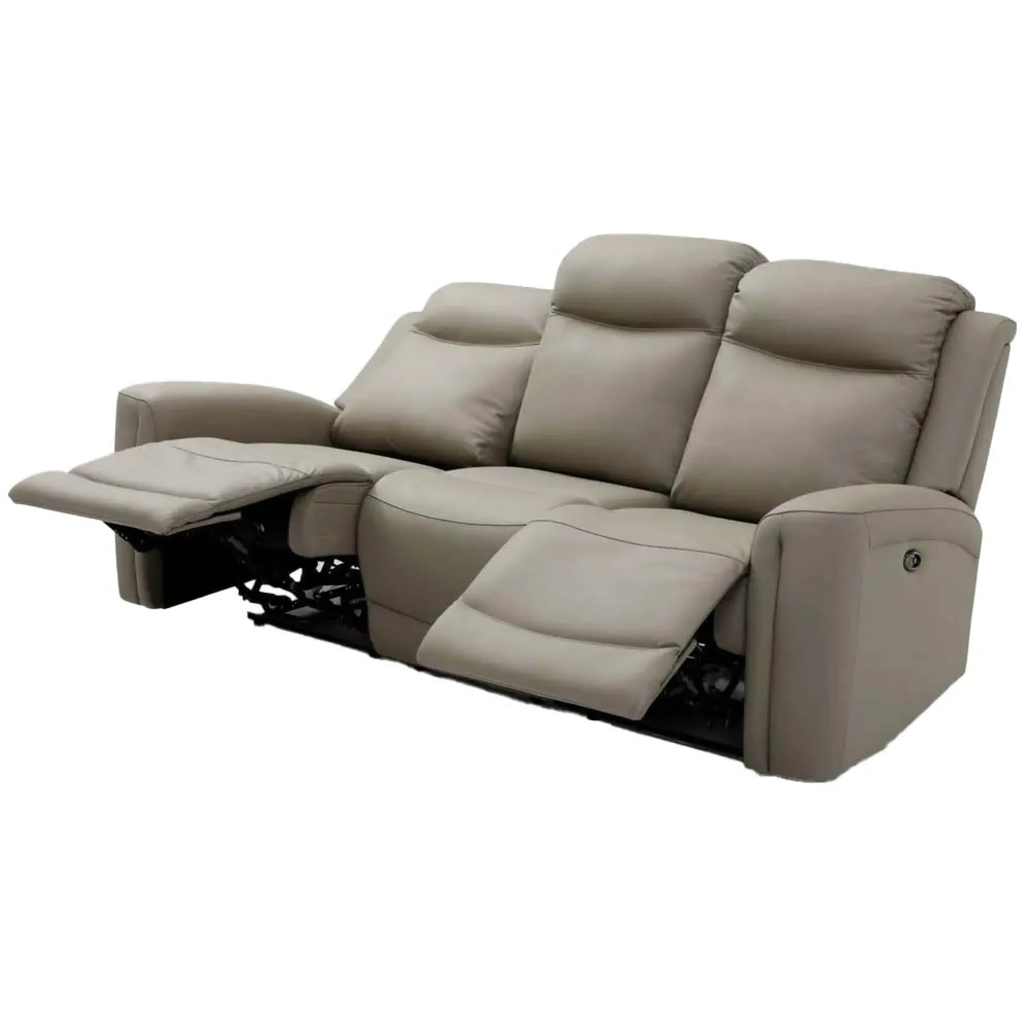 Henley 3-Seater Electric Recliner Sofa - Taupe, Leather