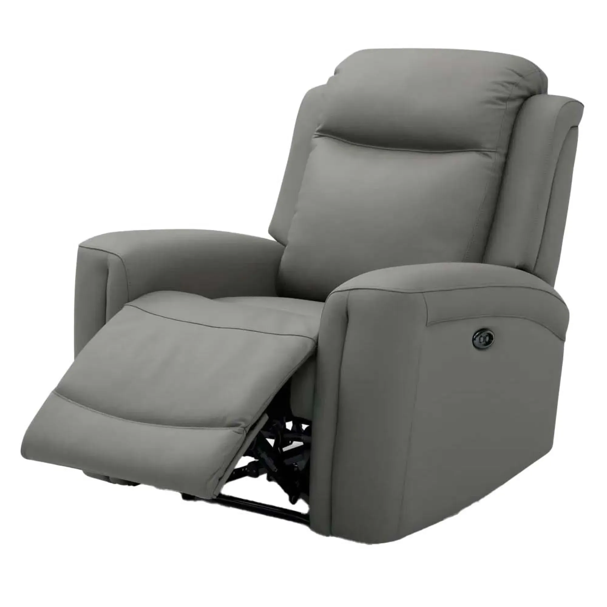 Henley Electric Recliner Armchair - Grey, Leather