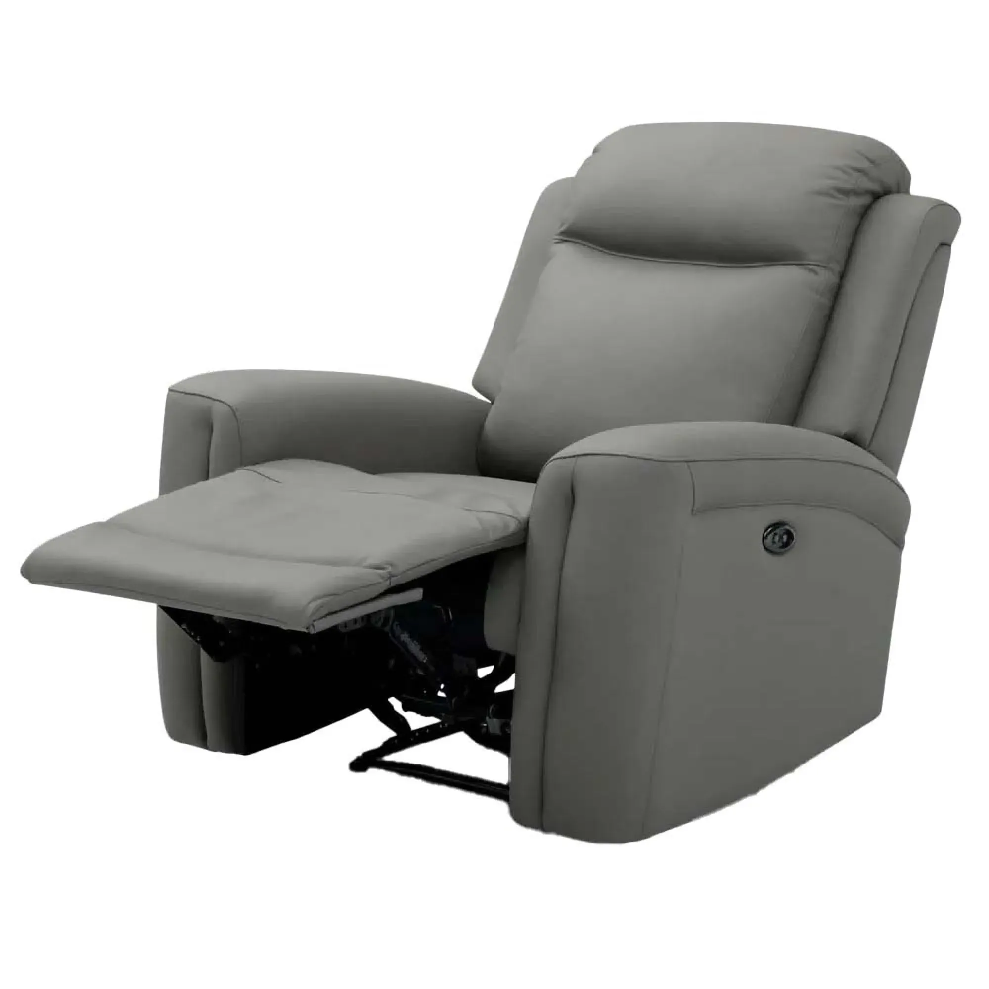 Henley Electric Recliner Armchair - Grey, Leather