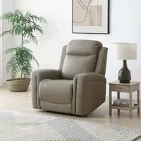 Henley Electric Recliner Armchair - Taupe, Leather