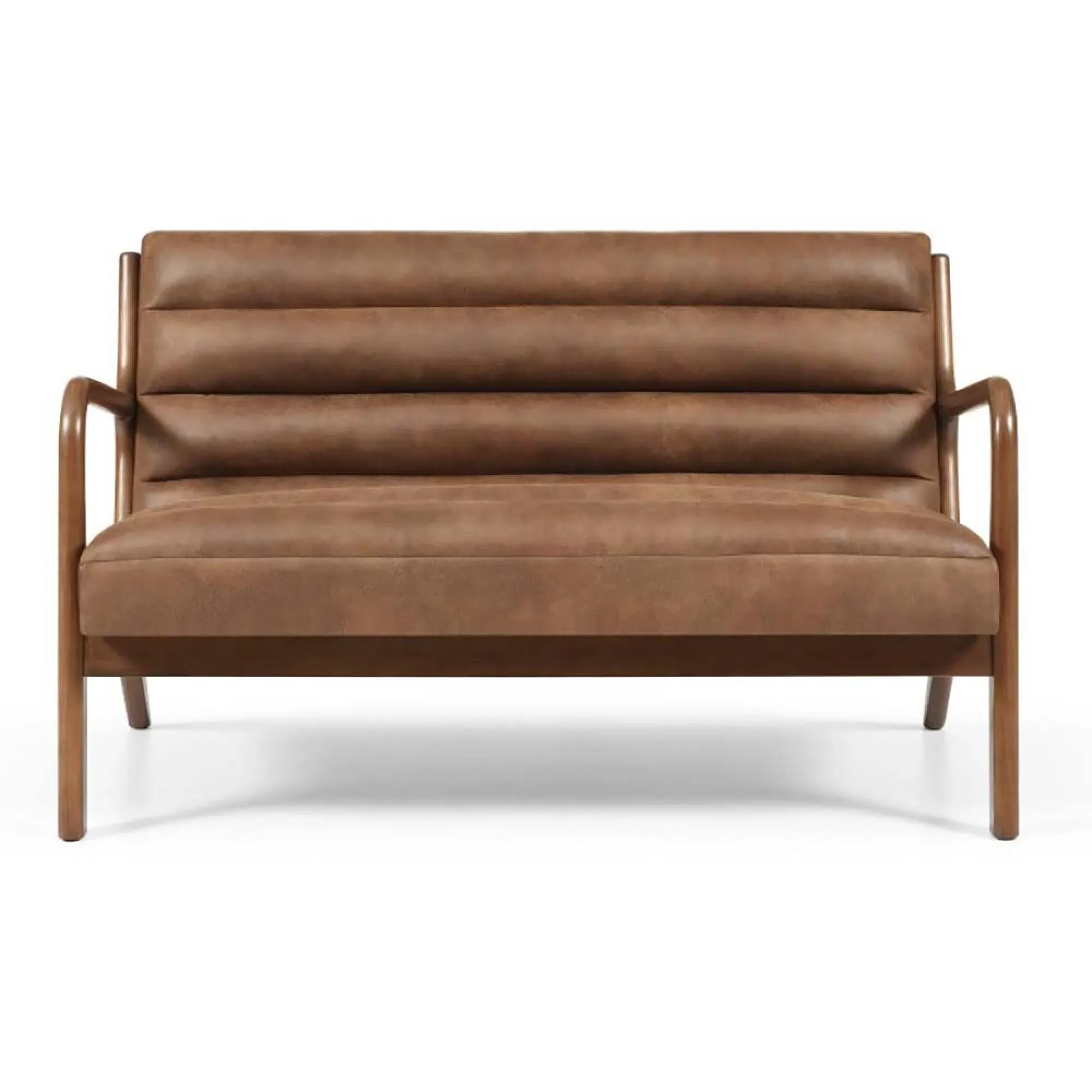 Inca Achilles 2-Seater Sofa - Brown, Faux Leather