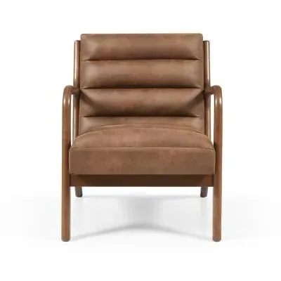 Inca Achilles Armchair - Brown, Faux Leather image