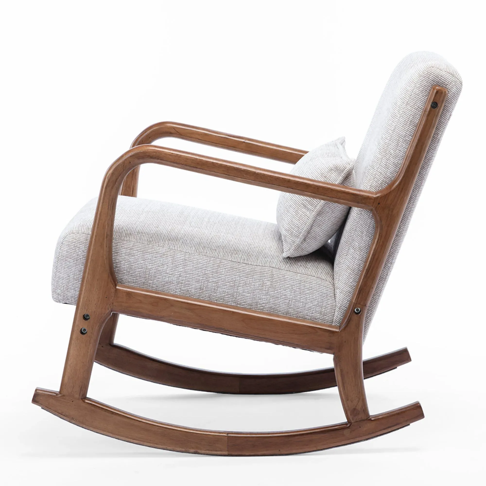 Inca Rocking Armchair - Cream, Fabric