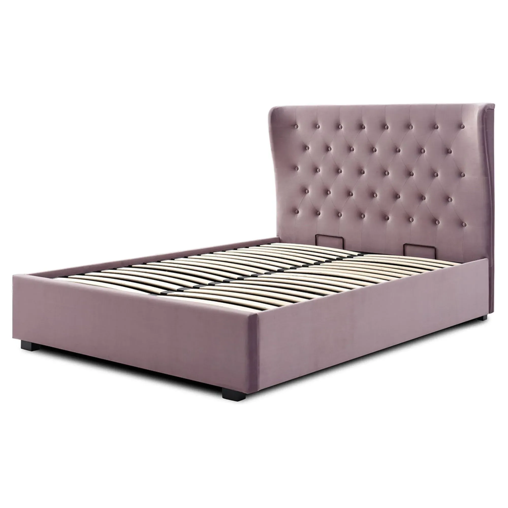 Kensington Ottoman Storage Bed - Heather, Velvet