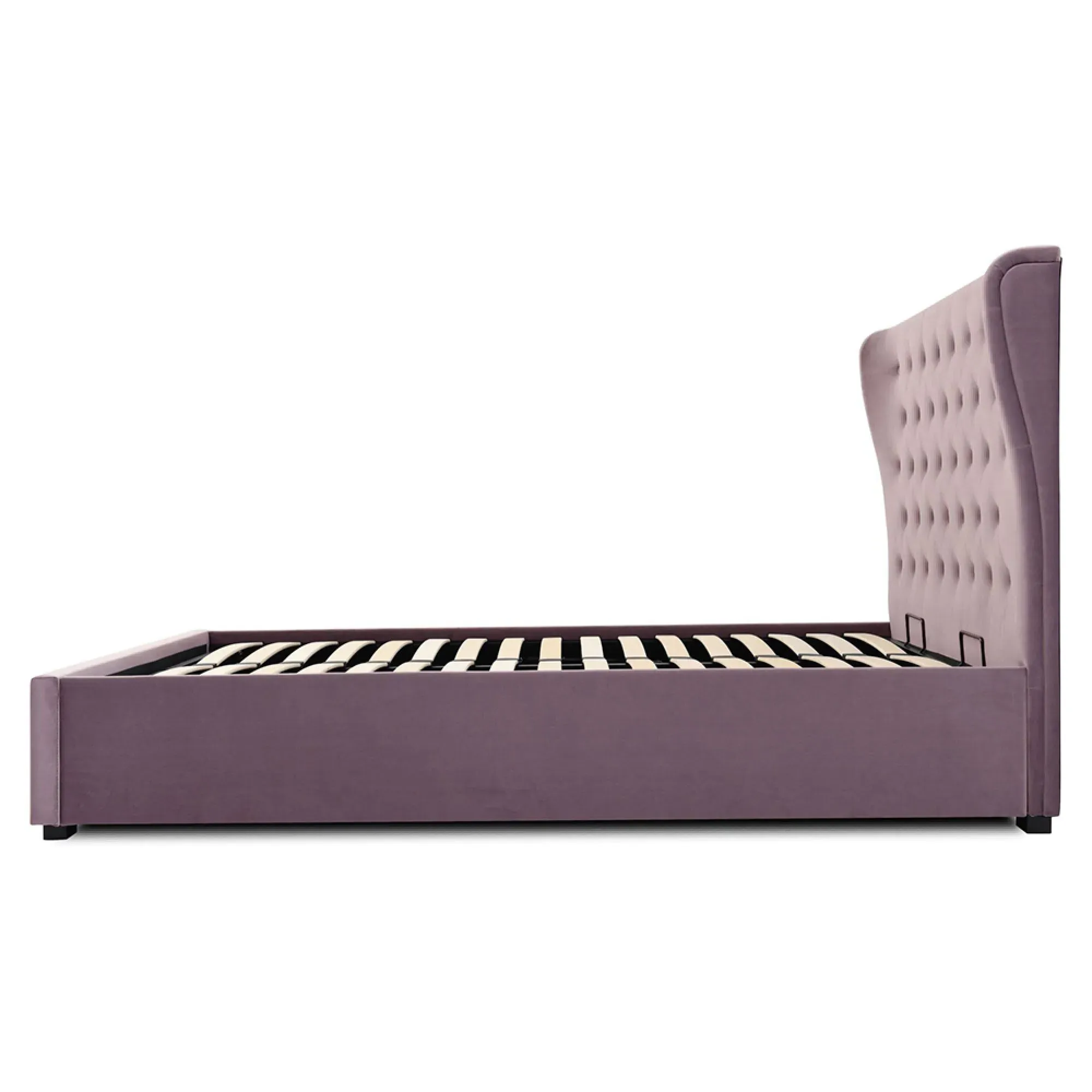 Kensington Ottoman Storage Bed - Heather, Velvet
