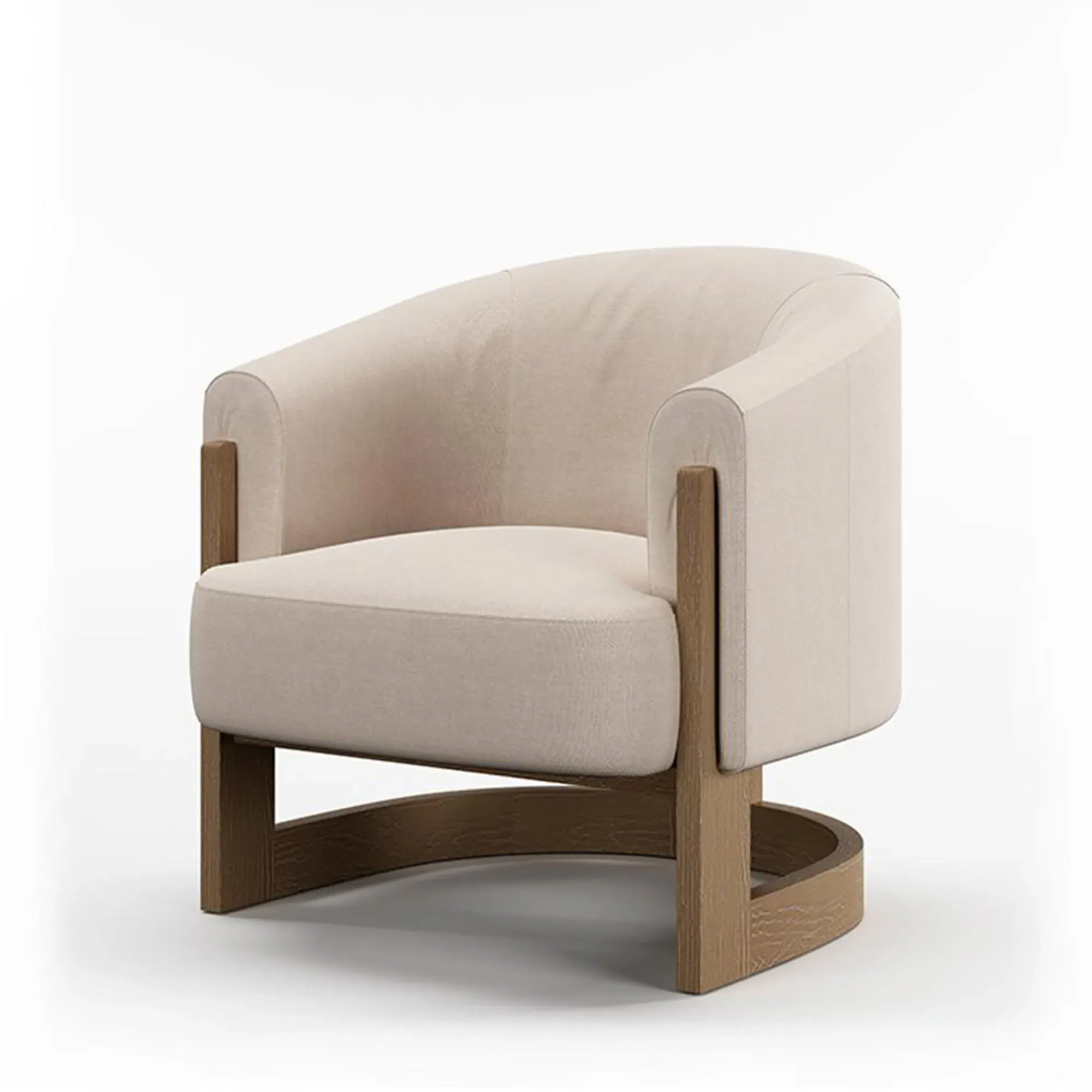 Lennox Tub Chair - Natural, Fabric