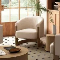 Lennox Tub Chair - Natural, Fabric