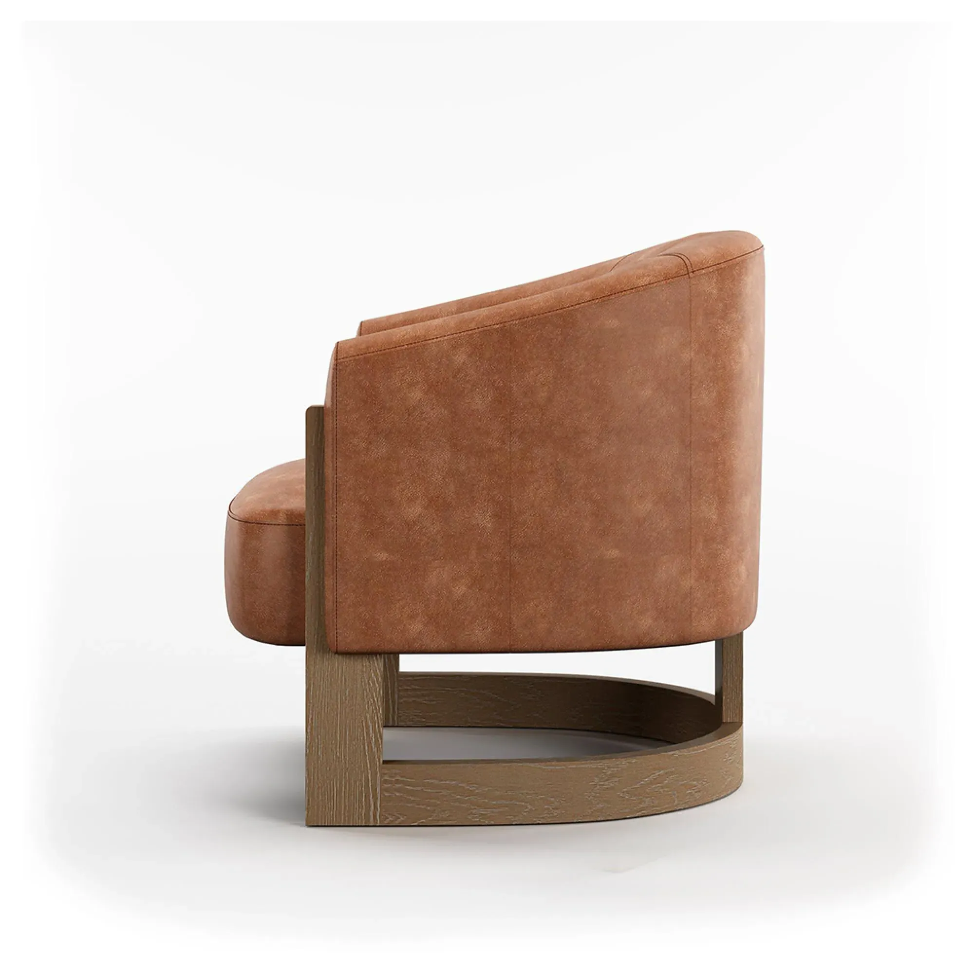 Lennox Tub Chair - Tan, Leather