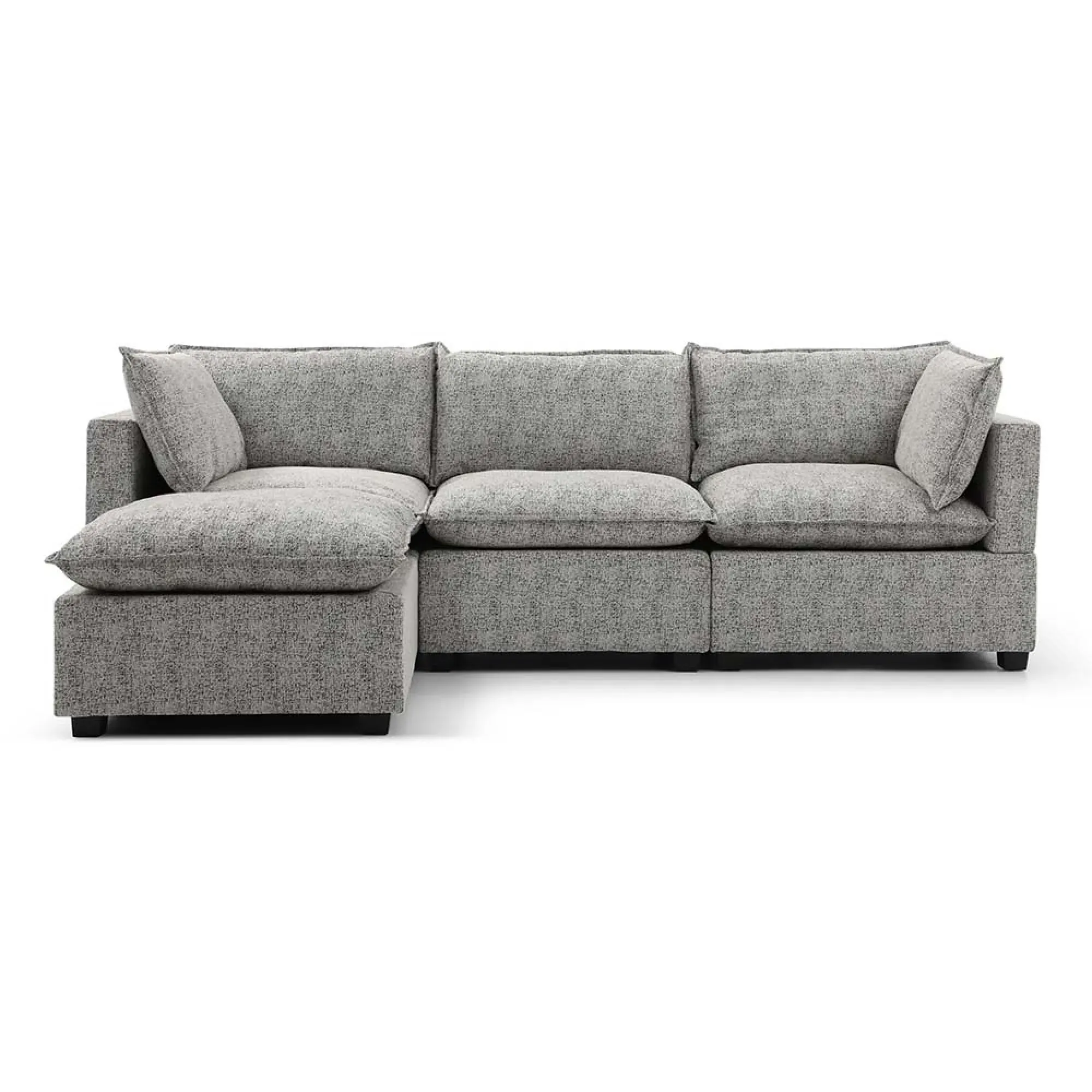 Moda Corner Sofa - Light Grey, Boucle Fabric
