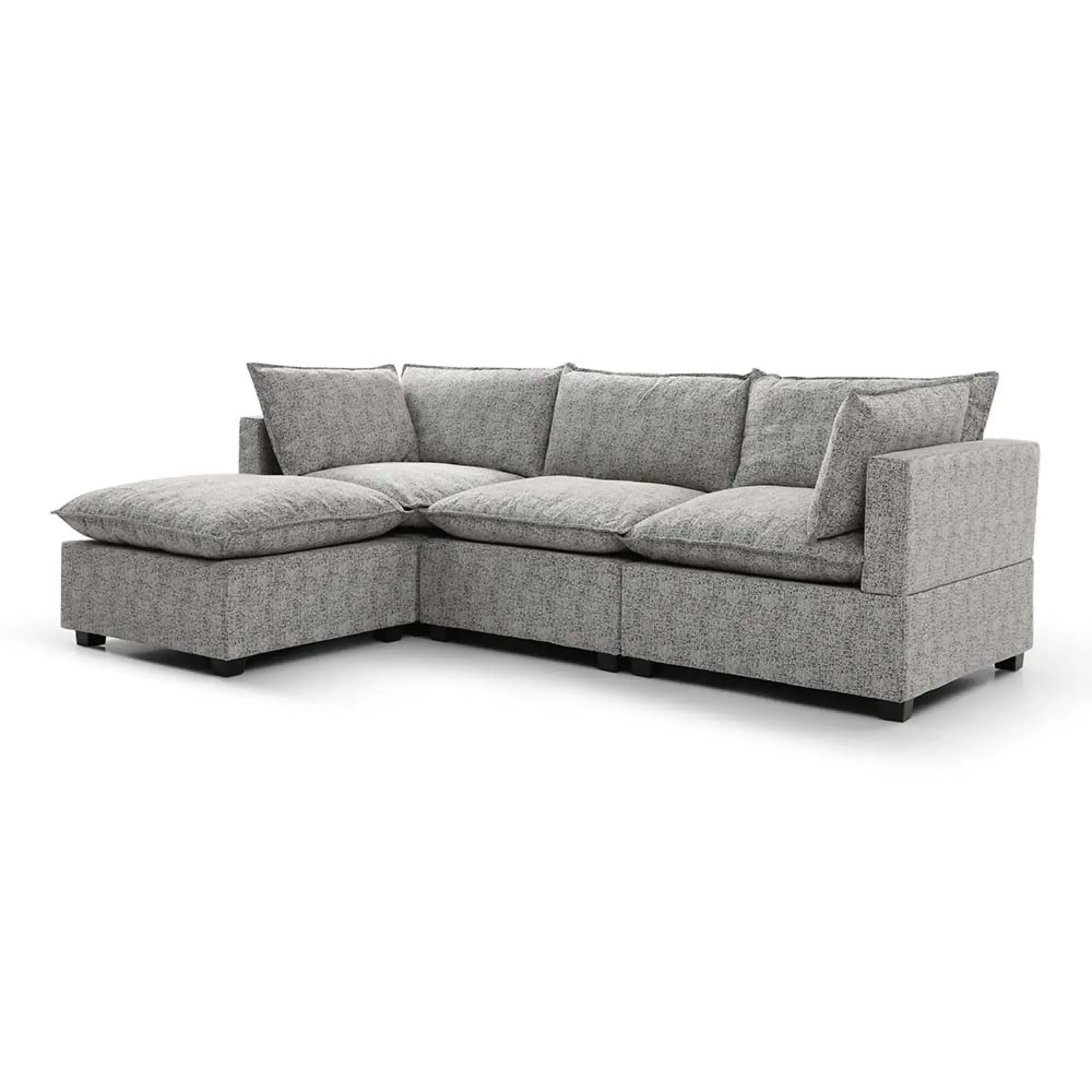 Moda Corner Sofa - Light Grey, Boucle Fabric