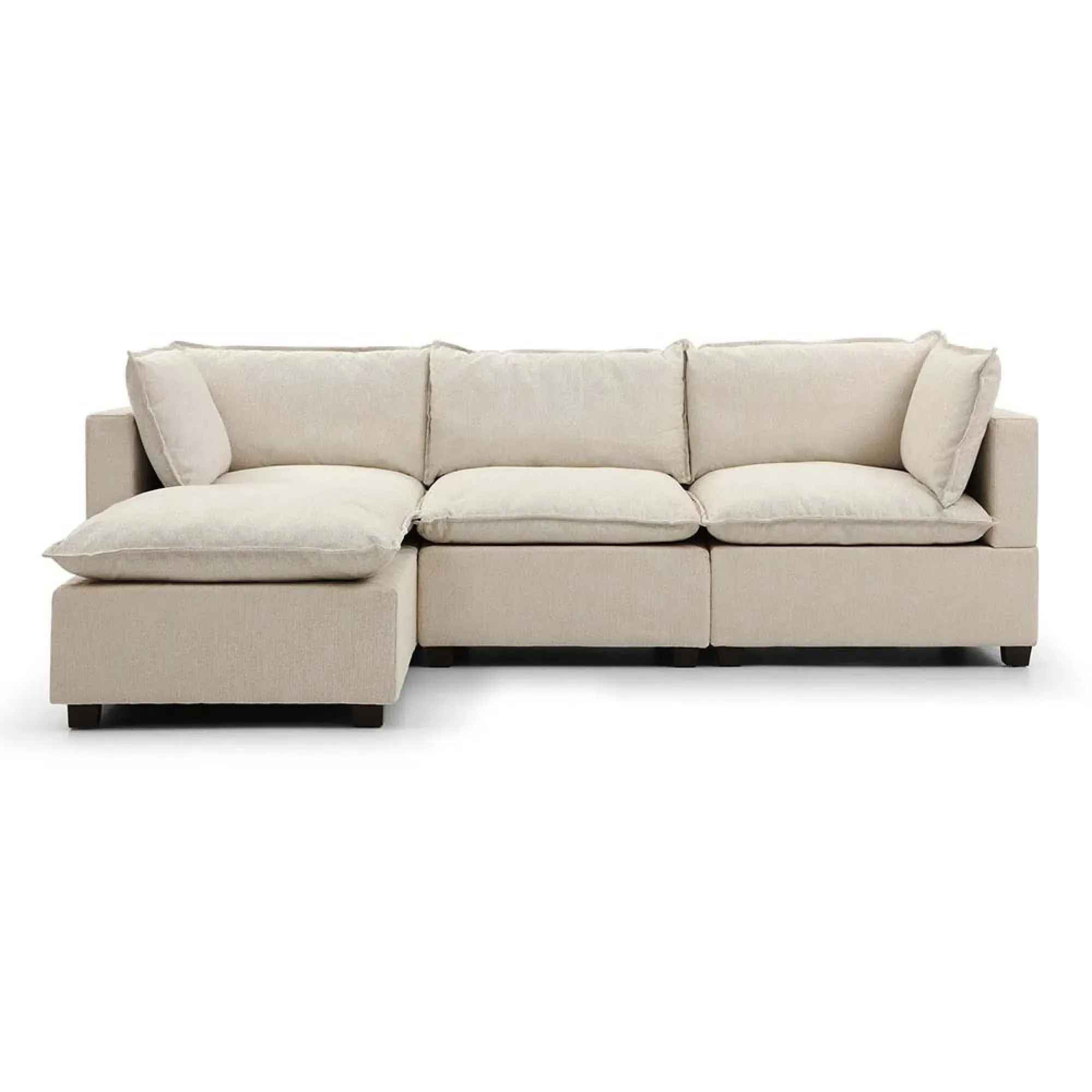 Moda Corner Sofa - Natural, Boucle Fabric