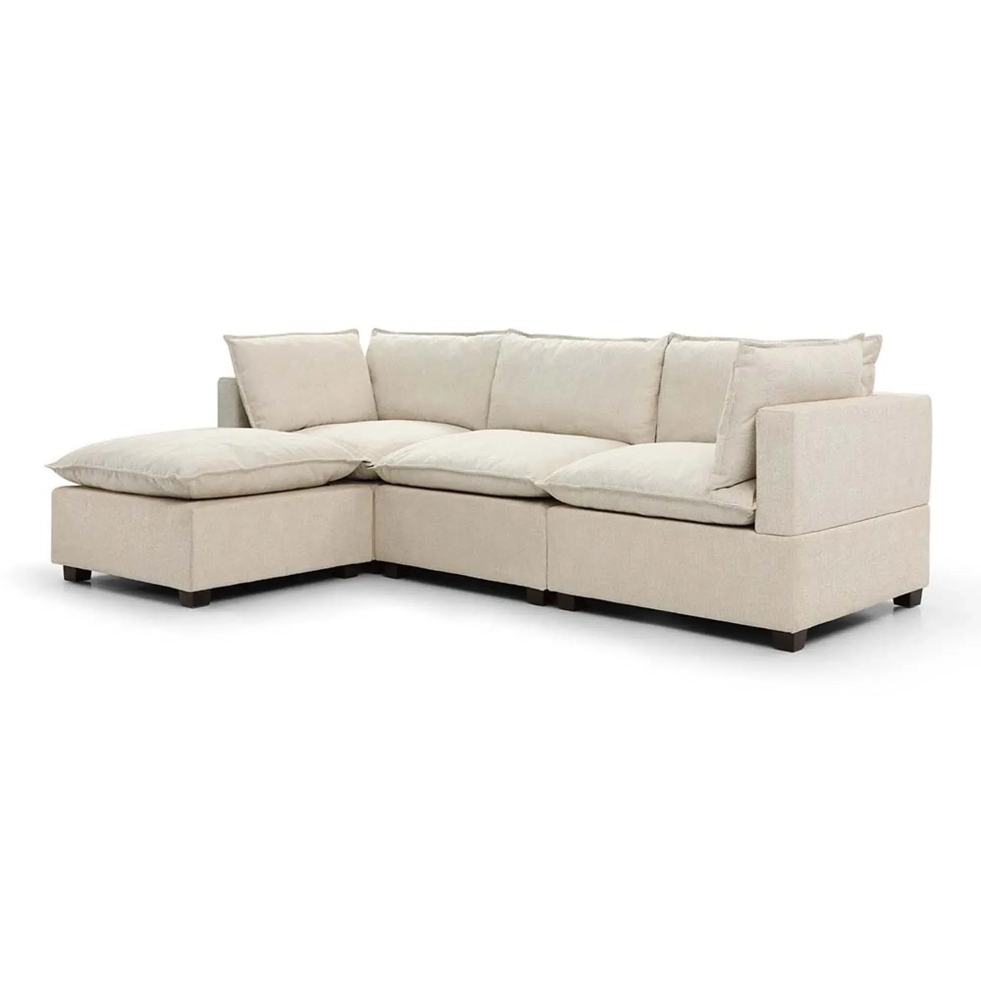 Moda Corner Sofa - Natural, Boucle Fabric