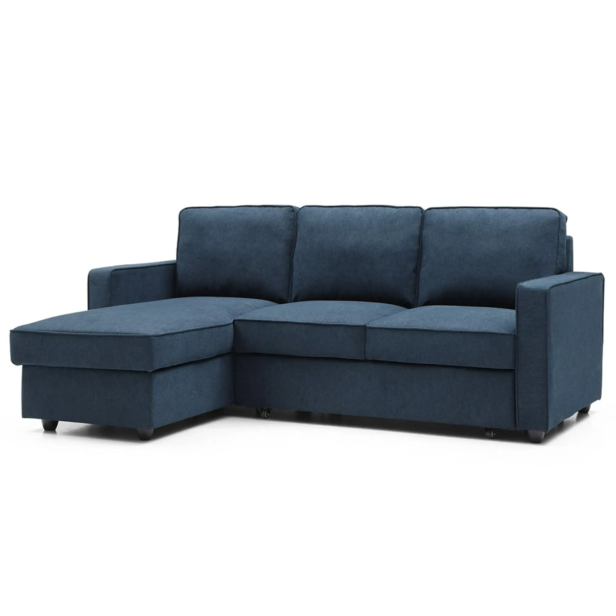 Myles Corner Sofa Bed - Blue, Fabric