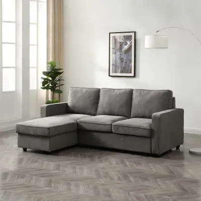 Myles Corner Sofa Bed - Typhon Grey, Fabric image