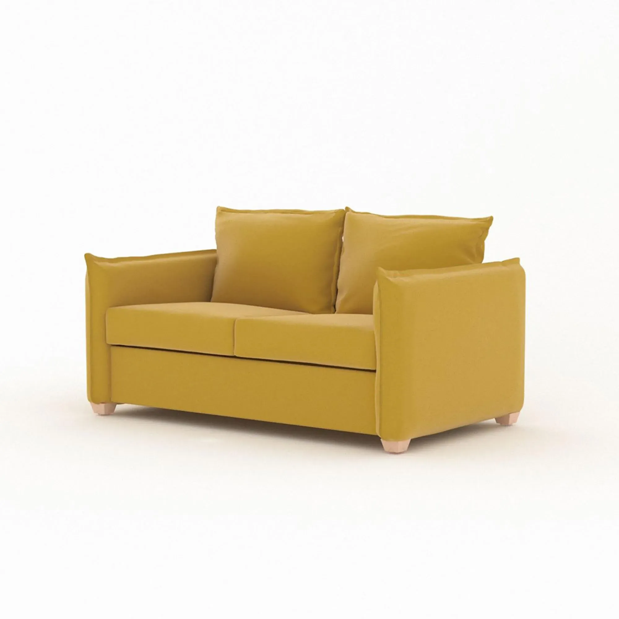 Oliver 2-Seater Sofa Bed - Saffron, Fabric