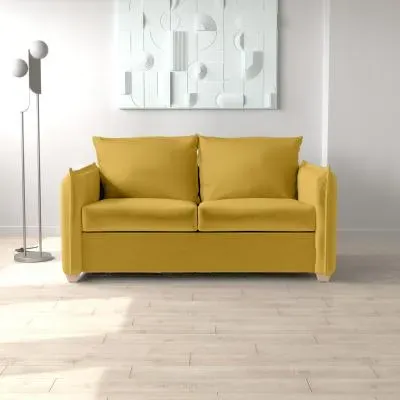 Oliver 2-Seater Sofa Bed - Saffron, Fabric