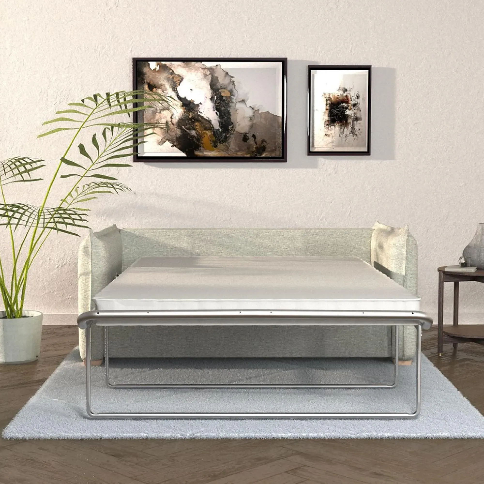 Oliver Piero 2-Seater Sofa Bed - Spring, Fabric