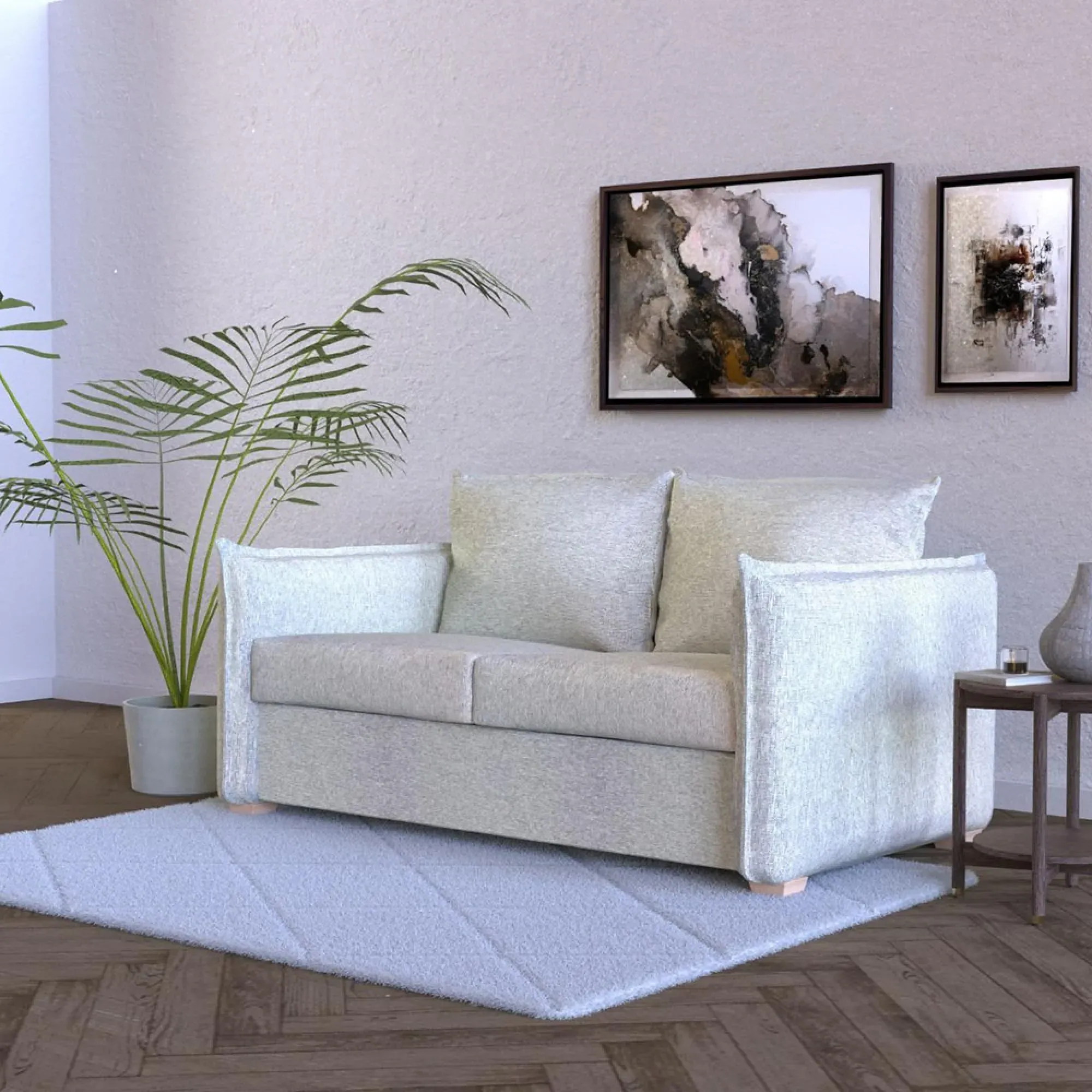 Oliver Piero 2-Seater Sofa Bed - Spring, Fabric