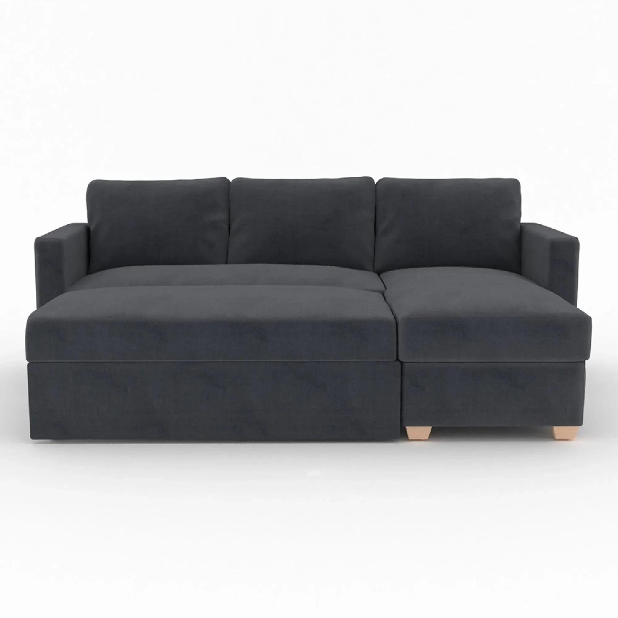 Oscar Corner Sofa Bed - Granite, Fabric