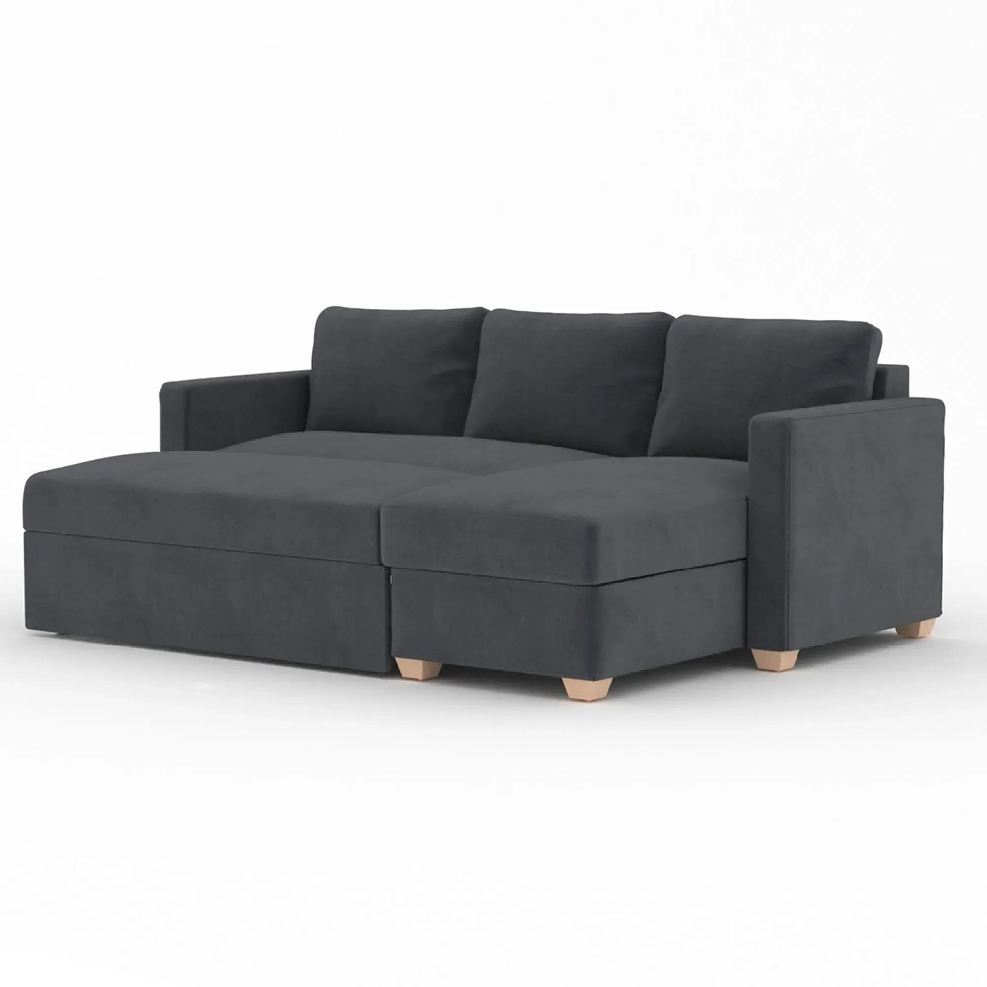 Oscar Corner Sofa Bed - Granite, Fabric