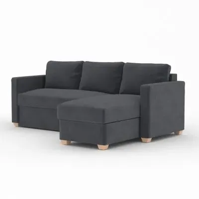 Oscar Corner Sofa Bed - Granite, Fabric image