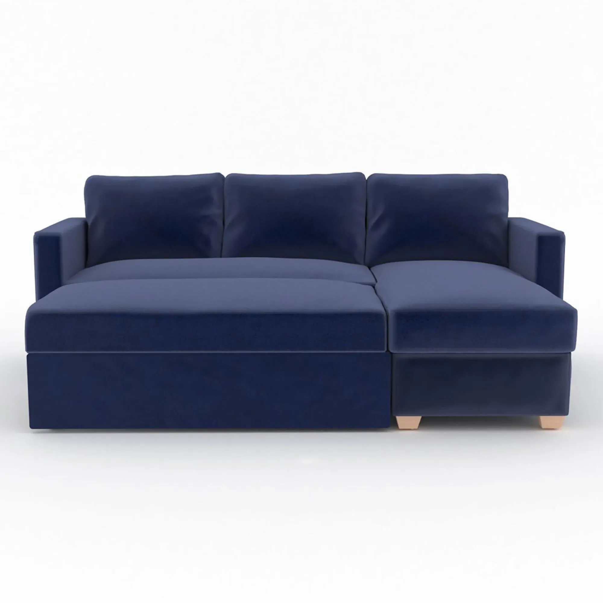 Oscar Corner Sofa Bed - Midnight Blue, Fabric