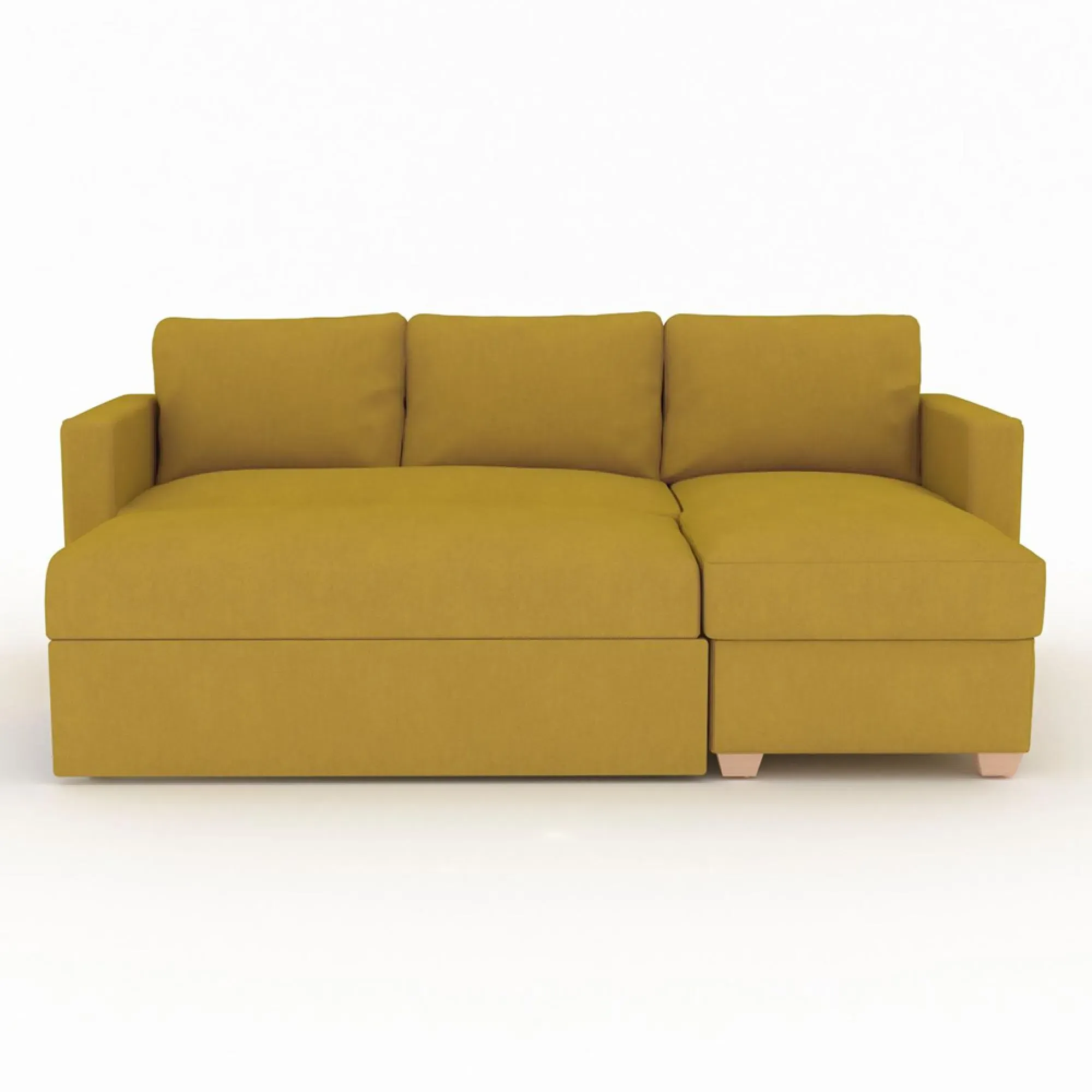 Oscar Corner Sofa Bed - Saffron, Fabric