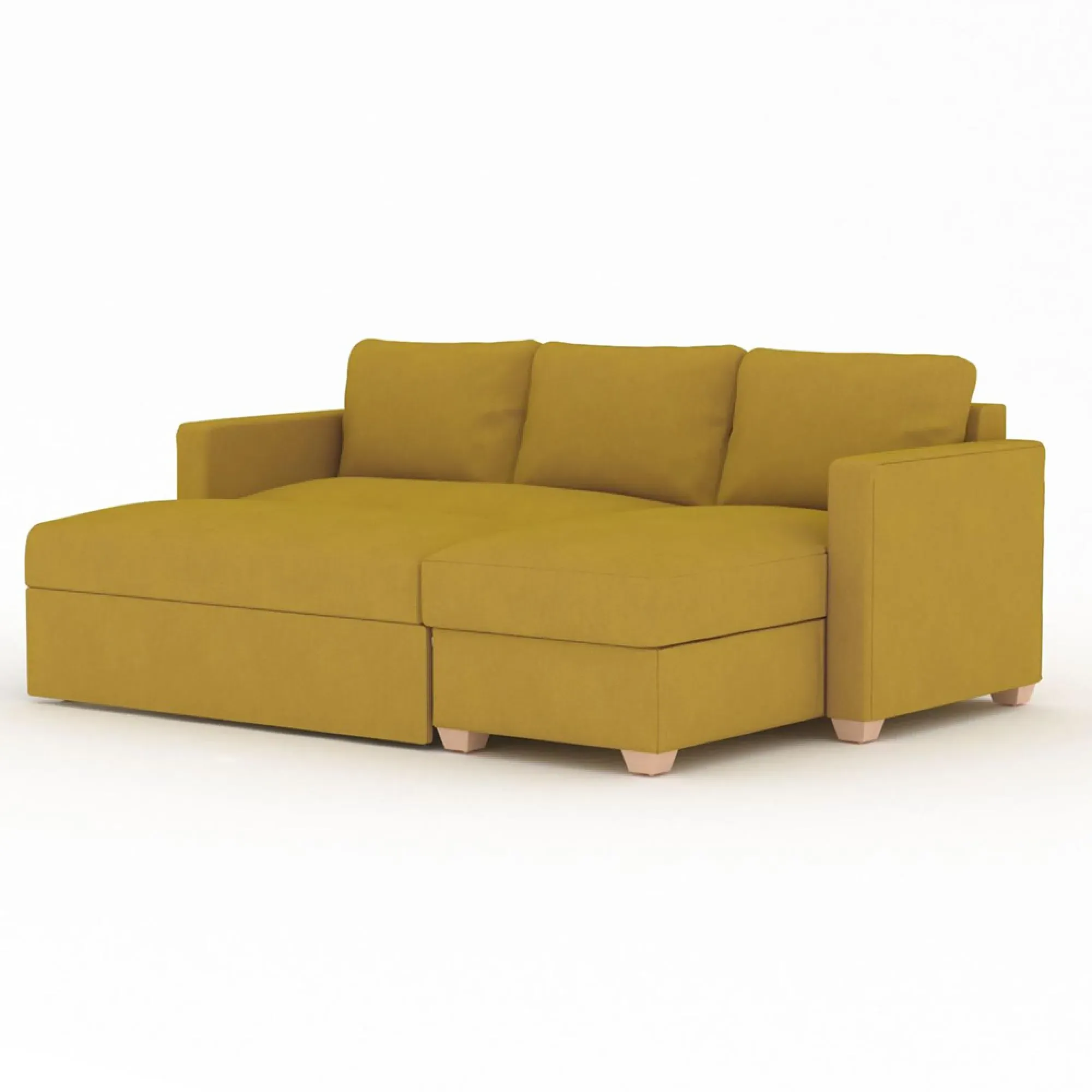Oscar Corner Sofa Bed - Saffron, Fabric
