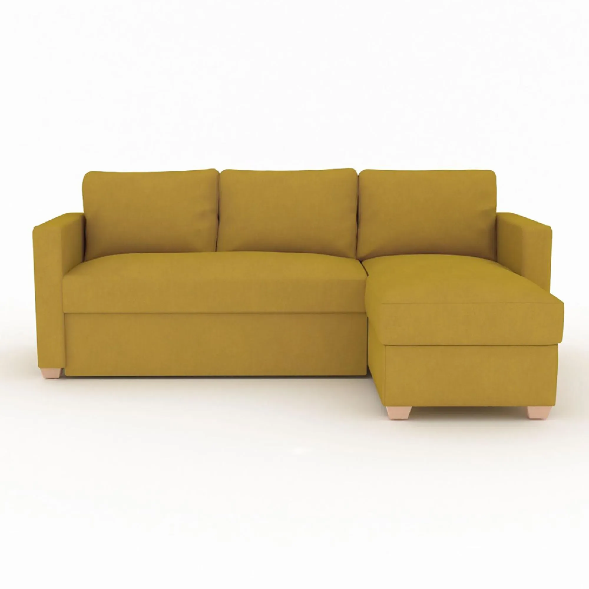 Oscar Corner Sofa Bed - Saffron, Fabric
