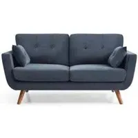 Oslo Athena 2-Seater Sofa - Ink Blue, Velvet