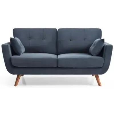 Oslo Athena 2-Seater Sofa - Ink Blue, Velvet image