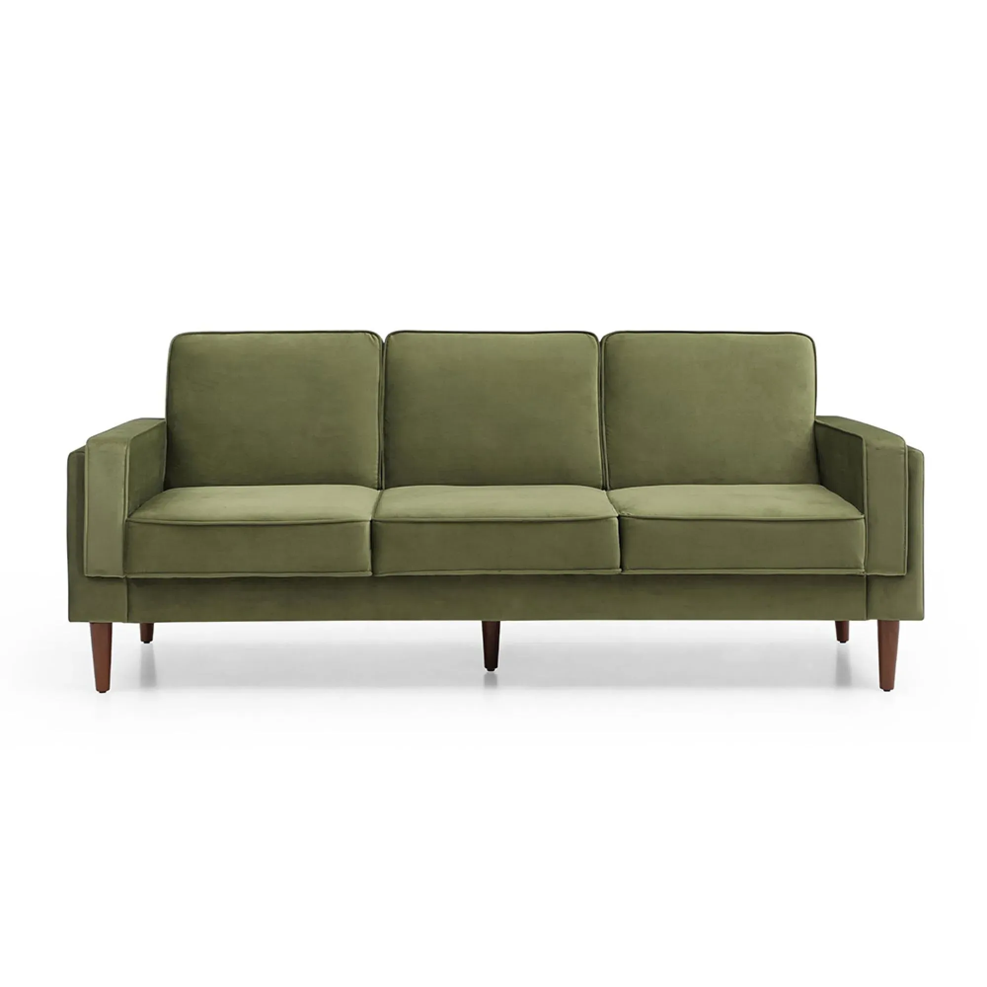 Paolo 3-Seater Click Clack Sofa Bed - Olive Green, Velvet