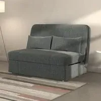 Redford 2-Seater Pull Out Sofa Bed - Grey, Fabric