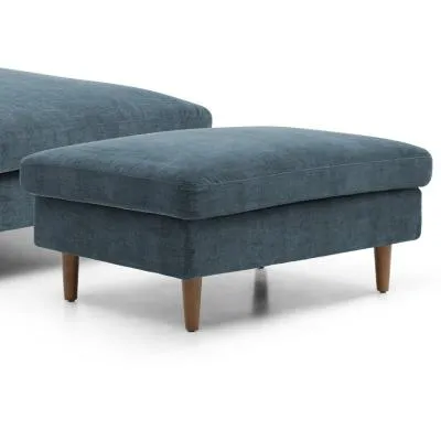 Scott Eryx Ottoman Footstool - Navy, Chenille image