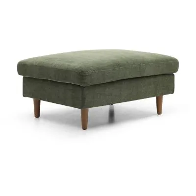 Scott Eryx Ottoman Footstool - Olive, Chenille