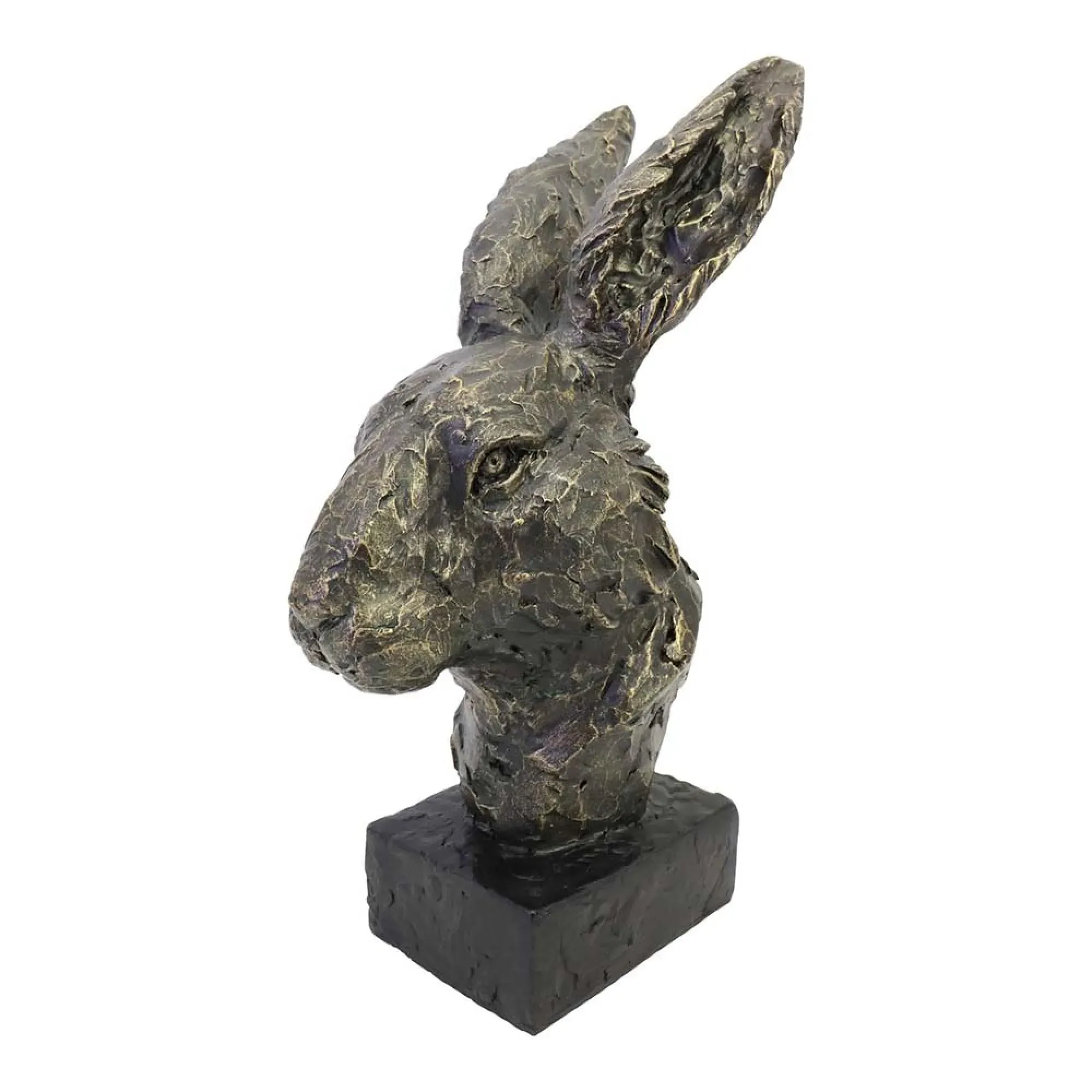 Albert Rabbit Head Sculpture - Bronze