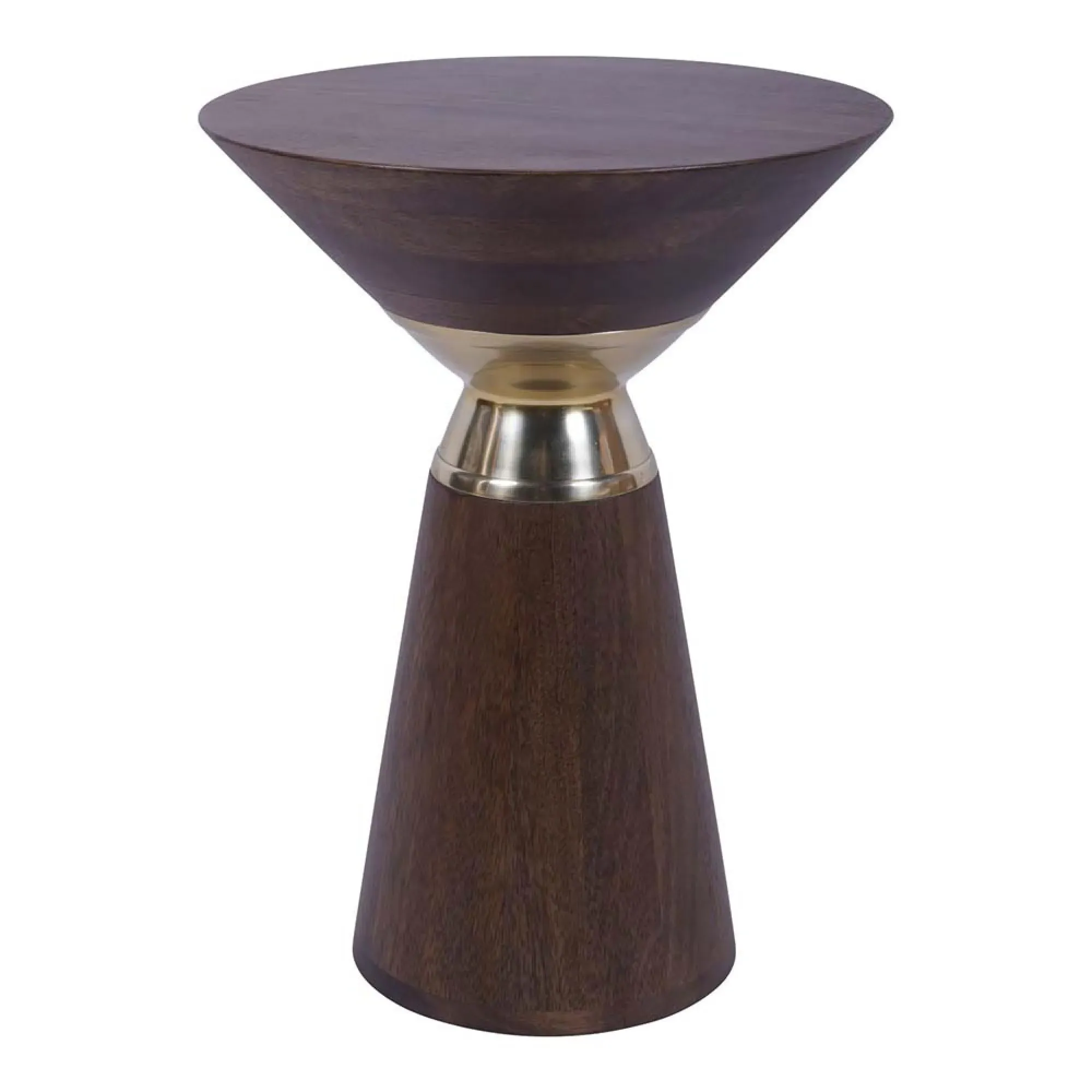 Amalfi Round Side Table - Colour Washed Wood