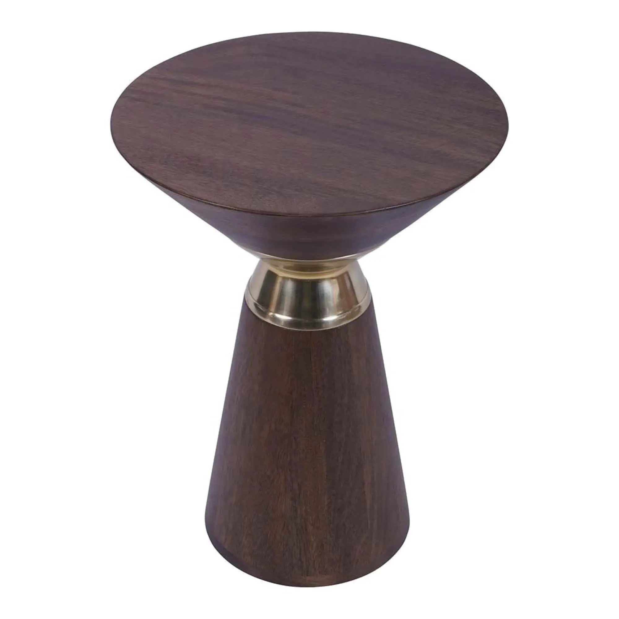 Amalfi Round Side Table - Colour Washed Wood