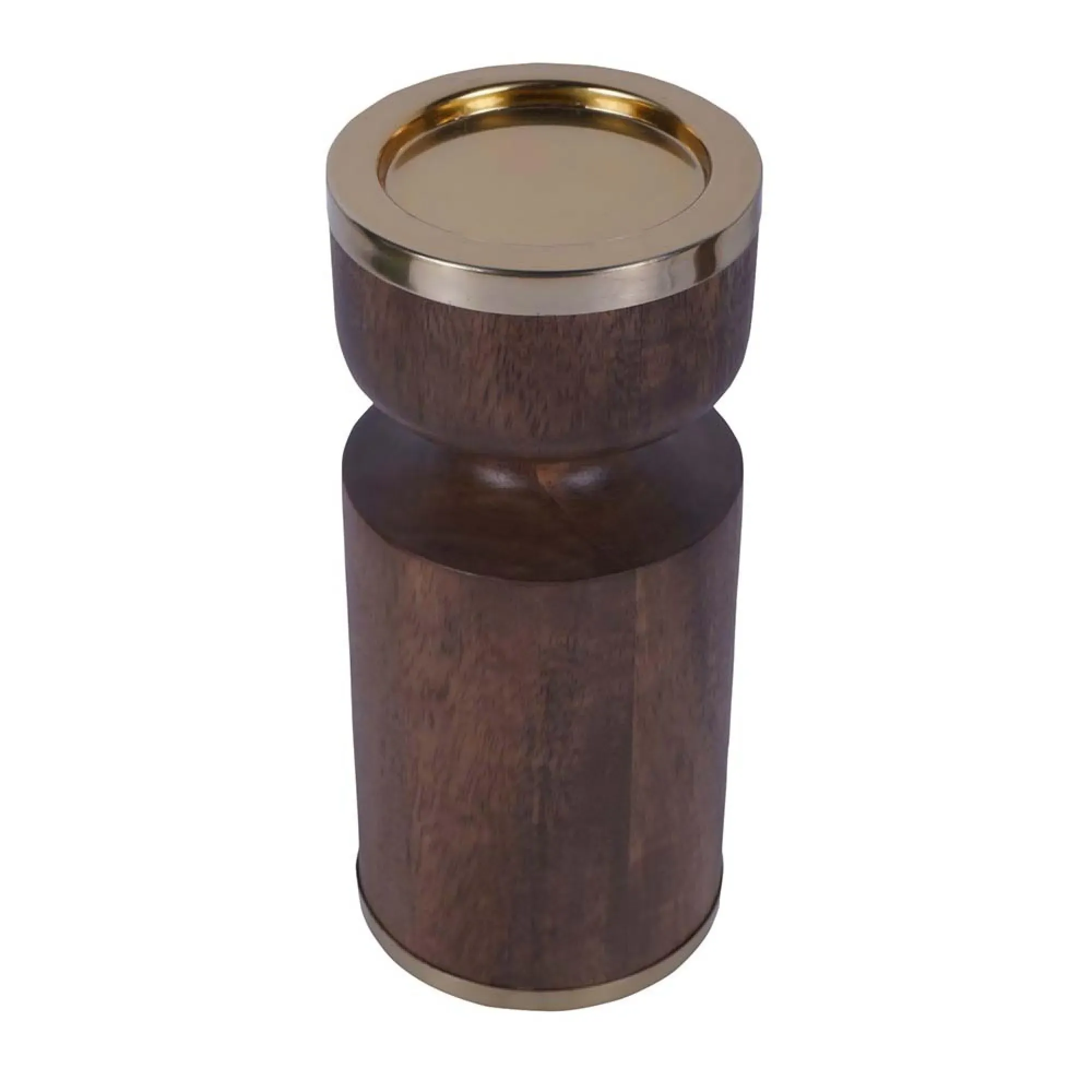 Amalfi Wooden Pillar Holder 23cm - Washed Wood