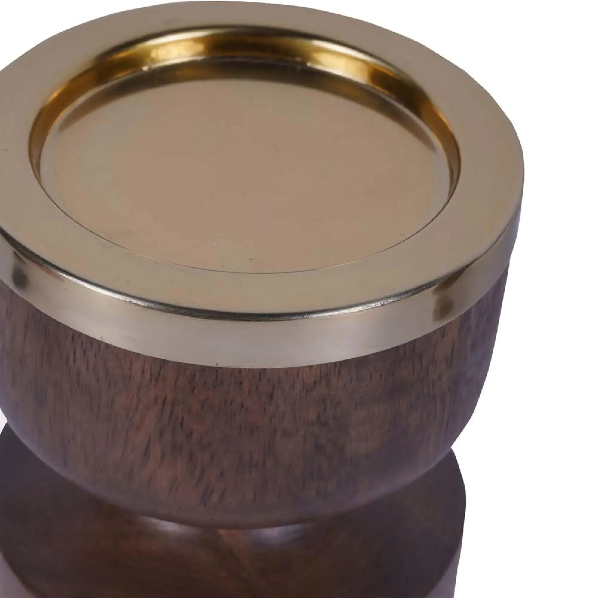 Amalfi Wooden Pillar Holder 23cm - Washed Wood