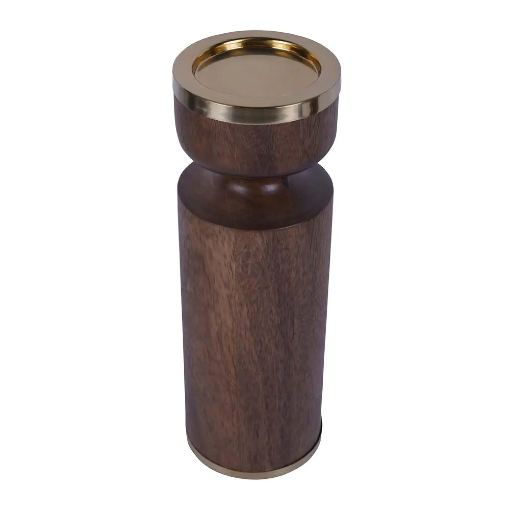 Amalfi Wooden Pillar Holder 31cm - Washed Wood