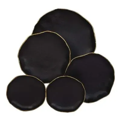 Arlow 5 Disc Wall Art - Black, Metal image