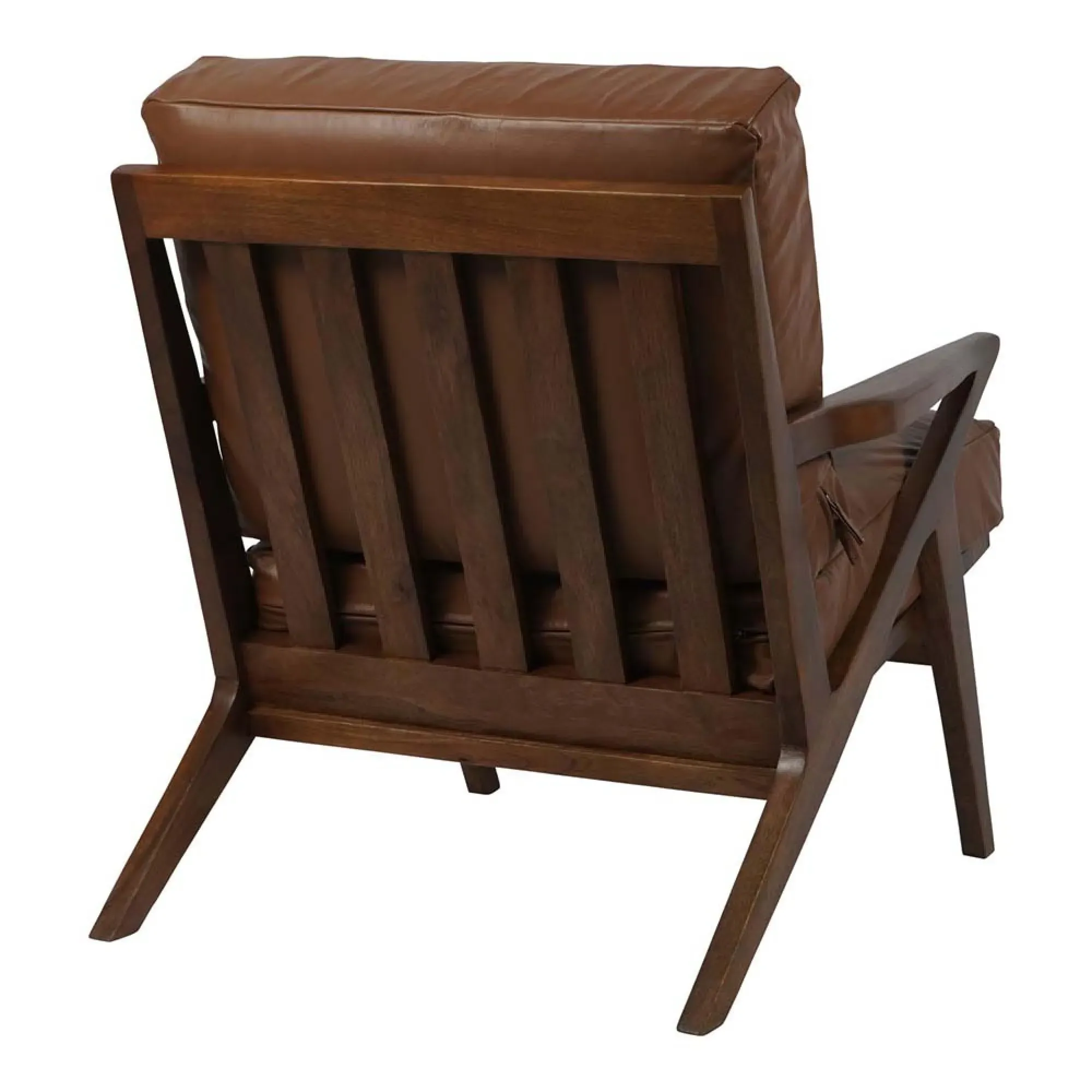 Atherton Leather Upholstered Armchair - Brown