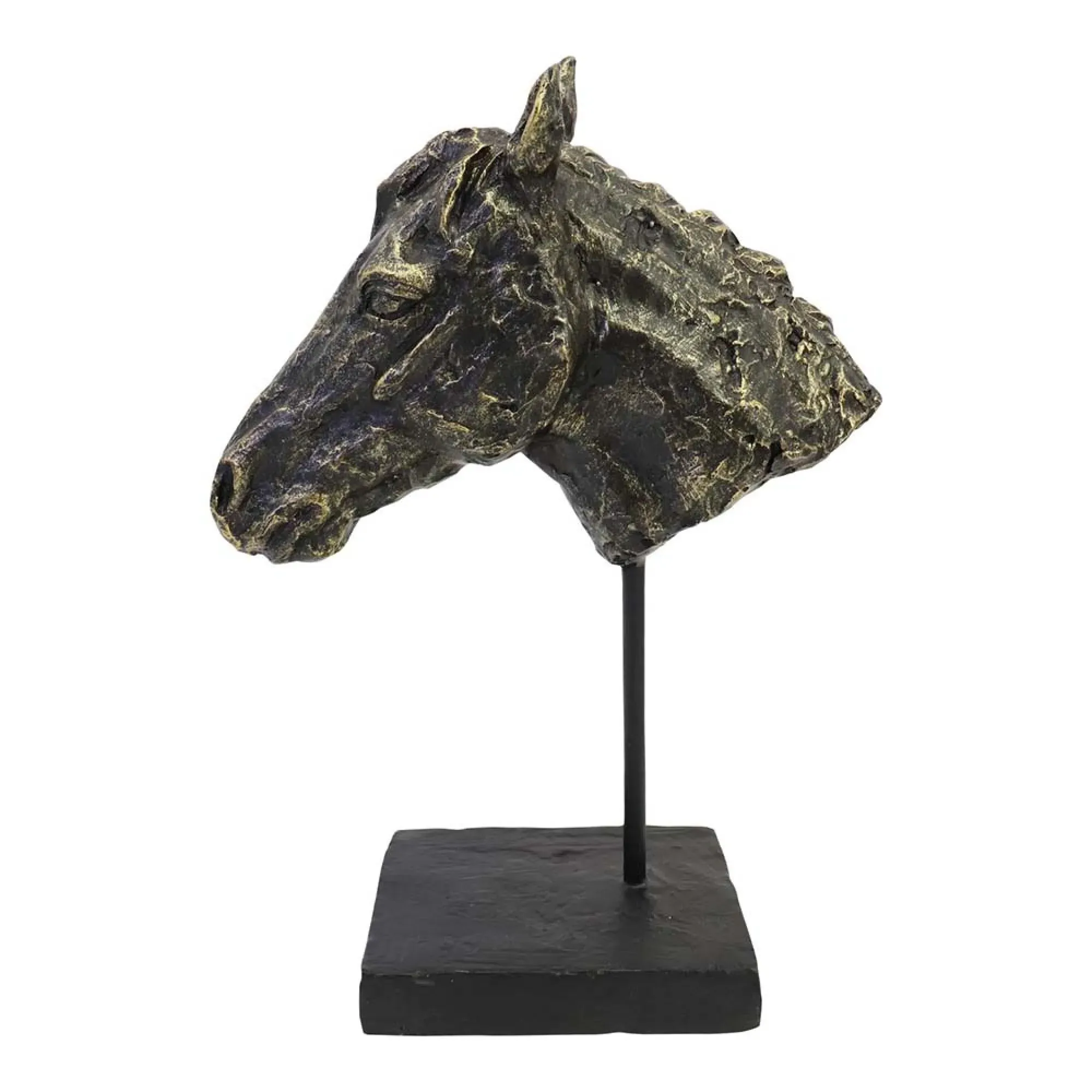 Bay Horse Head Sculpture - Bronze