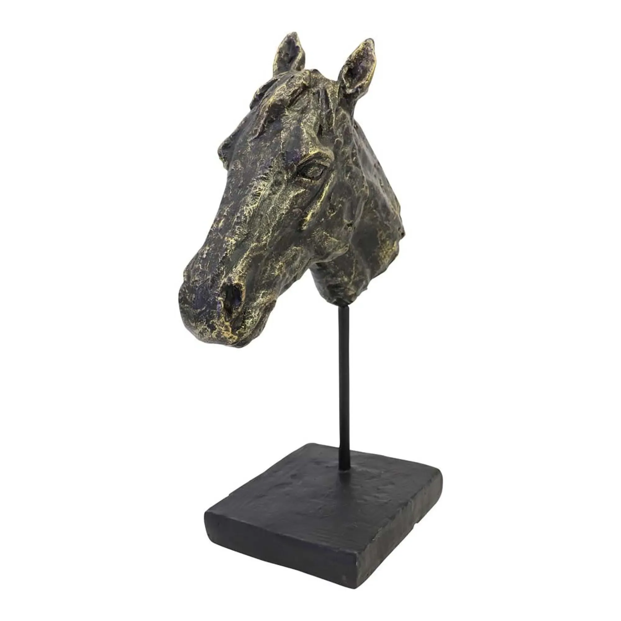 Bay Horse Head Sculpture - Bronze